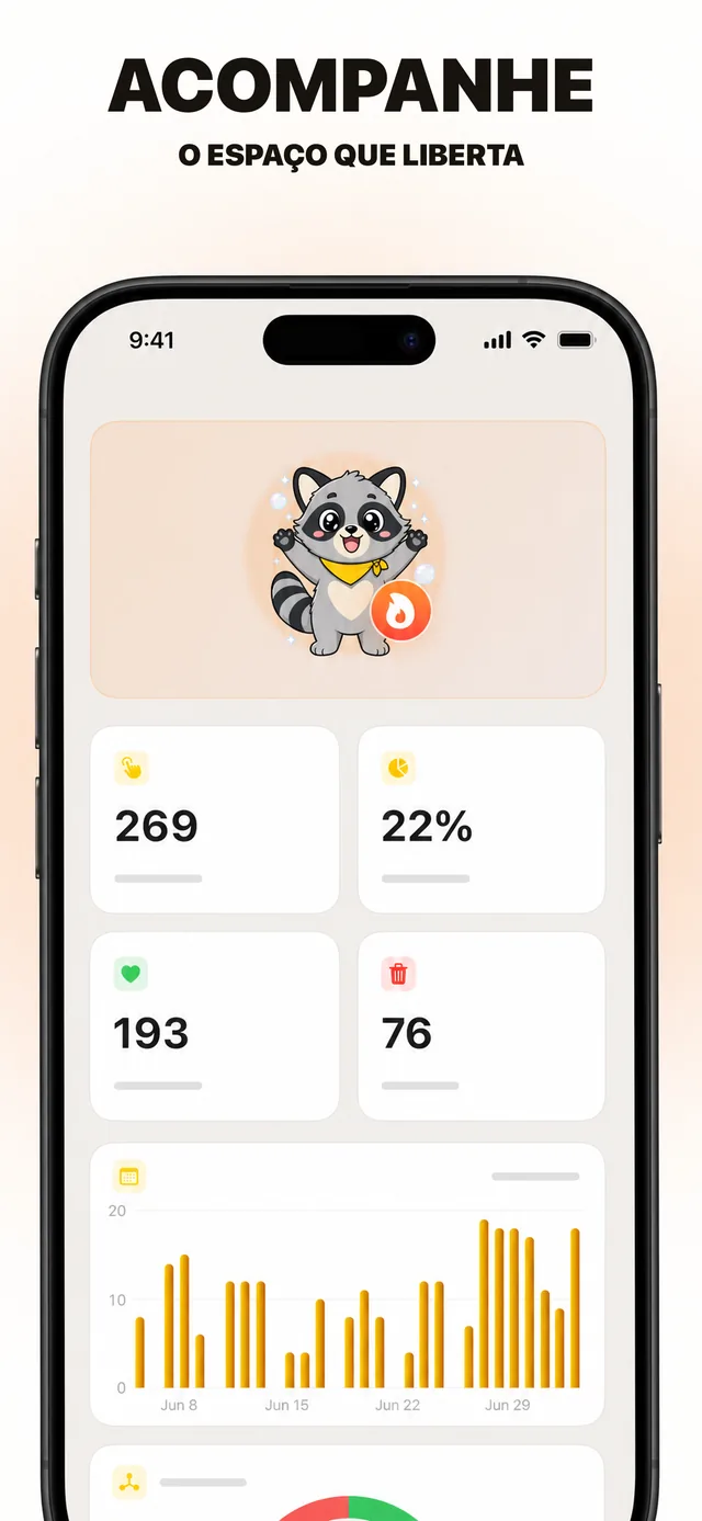 Captura da app: acompanhe o espaço que liberta